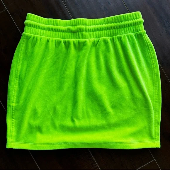 ADIDAS ORIGINALS x JEREMY SCOTT Neon Velour Track Skirt Sz MED - Picture 2 of 8
